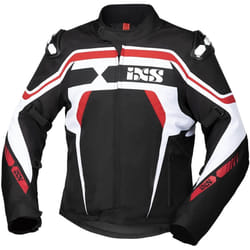 IXS Sport RS-700-ST Veste textile de moto, noir-blanc-rouge, taille 2XL pour Hommes