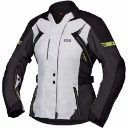 IXS Tour Liz-ST Veste textile de moto de dames, noir-gris-jaune, taille M pour Femmes