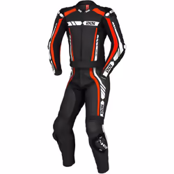 IXS Sport RS-800 1.0 Costume en cuir de moto de deux pièces, noir-blanc-rouge, taille M 102 pour Hommes