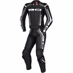 IXS Sport RS-800 1.0 Costume en cuir de moto de deux pièces, noir-gris-blanc, taille 2XL pour Hommes