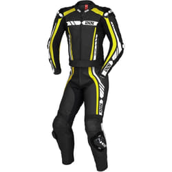IXS Sport RS-800 1.0 Costume en cuir de moto de deux pièces, noir-blanc-jaune, taille 54 pour Hommes