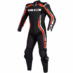 IXS Sport RS-800 1.0 Costume en cuir de moto d'une pièce, noir-blanc-rouge, taille 48 pour Hommes