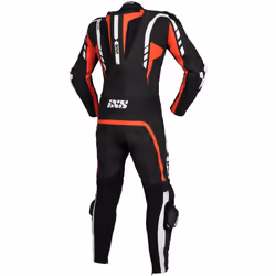 IXS Sport RS-800 1.0 Costume en cuir de moto d'une pièce, noir-blanc-rouge, taille 48 pour Hommes