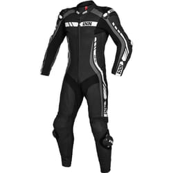 IXS Sport RS-800 1.0 Costume en cuir de moto d'une pièce, noir-gris-blanc, taille 52 pour Hommes