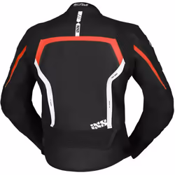 IXS Sport RS-600 1.0 Veste en cuir de moto, noir-blanc-rouge, taille 60 pour Hommes