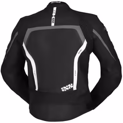 IXS Sport RS-600 1.0 Veste en cuir de moto, noir-gris-blanc, taille 54 pour Hommes