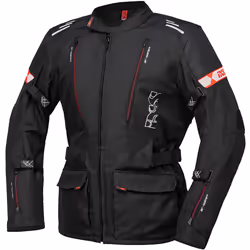 IXS Lorin-ST Veste textile de moto, noir-rouge, taille XL pour Hommes