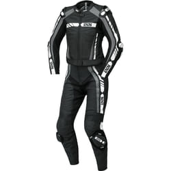 IXS RS-800 1.0 Costume en cuir de moto de deux pièces de dames, noir-gris-blanc, taille 42 pour Femmes