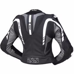 IXS RS-800 1.0 Costume en cuir de moto de deux pièces de dames, noir-gris-blanc, taille 42 pour Femmes