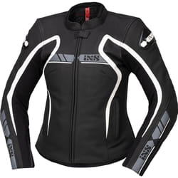 IXS RS-600 1.0 Veste en cuir de moto pour dames, noir-blanc, taille 40 pour Femmes