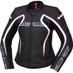 IXS RS-600 1.0 Veste en cuir de moto pour dames, noir-blanc, taille 42 pour Femmes