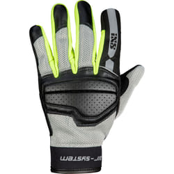 IXS Evo-Air Gants de moto pour dames, noir-gris-jaune, taille M pour Femmes