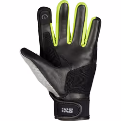 IXS Evo-Air Gants de moto pour dames, noir-gris-jaune, taille M pour Femmes