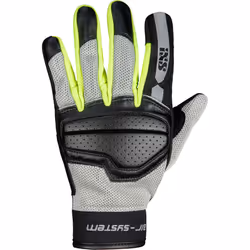 IXS Evo-Air Gants de moto pour dames, noir-gris-jaune, taille XL pour Femmes