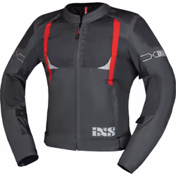 IXS Trigonis-Air Veste textile de moto, gris-rouge, taille 4XL pour Hommes