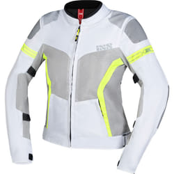 IXS Trigonis-Air Veste textile de moto pour dames, gris-jaune, taille 2XL pour Femmes