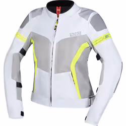 IXS Trigonis-Air Veste textile de moto pour dames, gris-jaune, taille 3XL pour Femmes