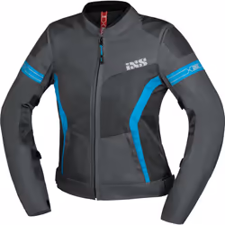 IXS Trigonis-Air Veste textile de moto pour dames, gris-bleu, taille M pour Femmes