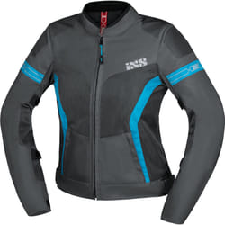 IXS Trigonis-Air Veste textile de moto pour dames, gris-bleu, taille XL pour Femmes