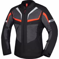 IXS Gerona-Air 1.0 Veste textile de moto, noir-gris-rouge, taille 4XL pour Hommes