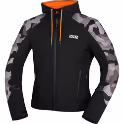 IXS Moto Camo Sweat à capuche zippé moto, noir-multicolore, taille S pour Hommes - Vue supplémentaire 4