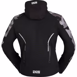 IXS Moto Camo Sweat à capuche zippé moto, noir-multicolore, taille 2XL pour Hommes