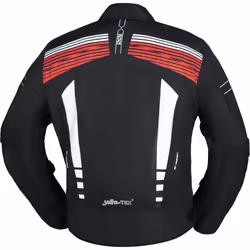IXS RS-400-ST 3.0 Veste textile imperméable à l’eau pour moto, noir-blanc-rouge, taille S pour Hommes