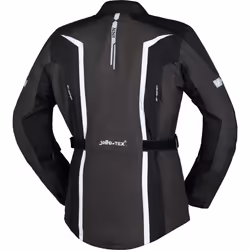 IXS Evans-ST 2.0 Veste textile imperméable à l’eau pour moto de tourisme, noir-gris-blanc, taille L pour Hommes