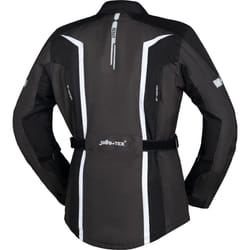 IXS Evans-ST 2.0 Veste textile imperméable à l’eau pour moto de tourisme, noir-gris-blanc, taille L pour Hommes