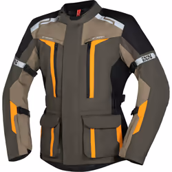 IXS Evans-ST 2.0 Veste textile imperméable à l’eau pour moto de tourisme, vert, taille L pour Hommes