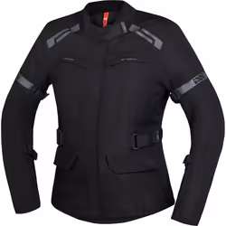 IXS Evans-ST 2.0 Veste textile imperméable à l’eau pour dames de moto, noir, taille L pour Femmes