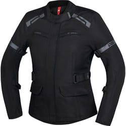 IXS Evans-ST 2.0 Veste textile imperméable à l’eau pour dames de moto, noir, taille 2XL pour Femmes