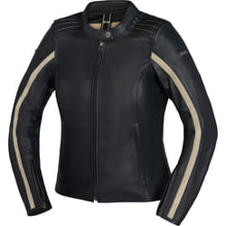 IXS Stripe Veste en cuir de moto pour dames, noir, taille 42 pour Femmes