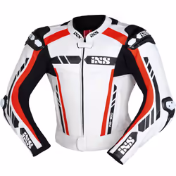 IXS Sport RS-800 1.0 Costume en cuir de moto de deux pièces, noir-blanc-rouge, taille 54 pour Hommes