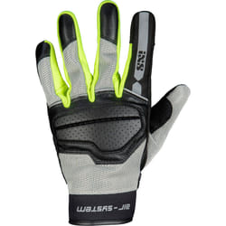 IXS Evo-Air Gants de moto, noir-gris-jaune, taille 2XL pour Hommes