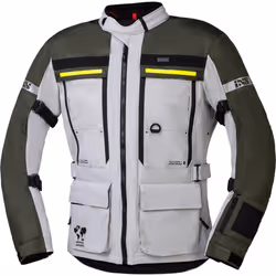 IXS Montevideo-Air 3.0 Veste textile de moto, gris-vert-brun, taille 3XL pour Hommes