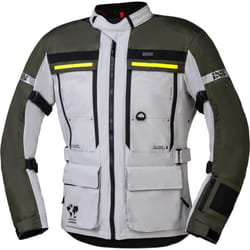 IXS Montevideo-Air 3.0 Veste textile de moto, gris-vert-brun, taille 3XL pour Hommes