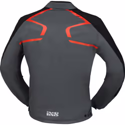 IXS Moto Dynamic Veste textile de moto, gris-rouge, taille L pour Hommes