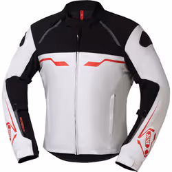 IXS Hexalon-ST Veste textile de moto imperméable, noir-blanc-rouge, taille 3XL pour Hommes