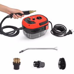 2500W Portable Nettoyeur Vapeur Haute Température Pressurisé Vapeur Machine De Nettoyage avec Têtes De Brosse pour Cuisine Me ...