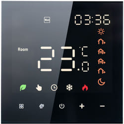 Kkmoon - Thermostat intelligent à écran tactile complet, alimentation 16A noire