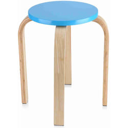 Kkmoon - Tabouret rond couleur bonbon bleu