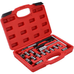 Kkmoon - Ensemble d'alésoirs d'injecteur pour nettoyeur de siège d'injecteur, 17 pièces