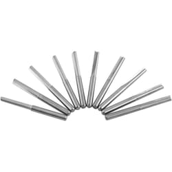 Fraise à rainure droite à Double tranchant, diamètre de tige de 3.175mm, longueur de lame de 17mm, longueur totale de 38mm, ensemble de 10 pièces