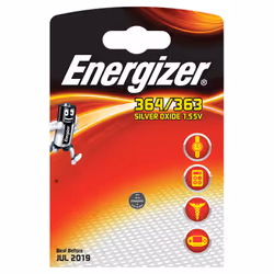 Energizer 364/363, Batterie à usage unique, Argent-Oxide (S), 1,55 V, 1 pièce(s), Hg (mercure), Métallique