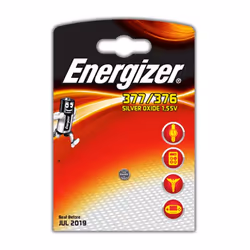 Energizer 377/376, Batterie à usage unique, Argent-Oxide (S), 1,55 V, 1 pièce(s), Hg (mercure), Métallique