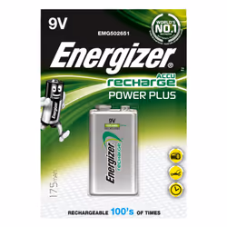 Energizer ENRPP3P1, Batterie rechargeable, 9V, Hybrides nickel-métal (NiMH), 9 V, 1 pièce(s), 175 mAh