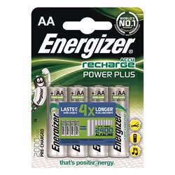 Energizer 7638900249101, Batterie rechargeable, AA, Hybrides nickel-métal (NiMH), 1,2 V, 4 pièce(s), 2000 mAh