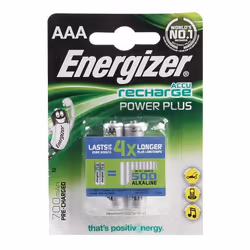 Energizer 638625, Batterie rechargeable, AAA, Hybrides nickel-métal (NiMH), 1,2 V, 2 pièce(s), 700 mAh