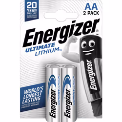 Energizer ENLITHIUMAAP2, Batterie à usage unique, AA, Lithium, 1,5 V, 2 pièce(s), 20 année(s)